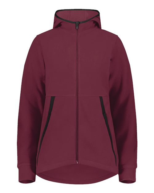Augusta Sportswear Women's Eco Revive™ Polar Fleece Hooded Full-Zip Jacket - Maroon