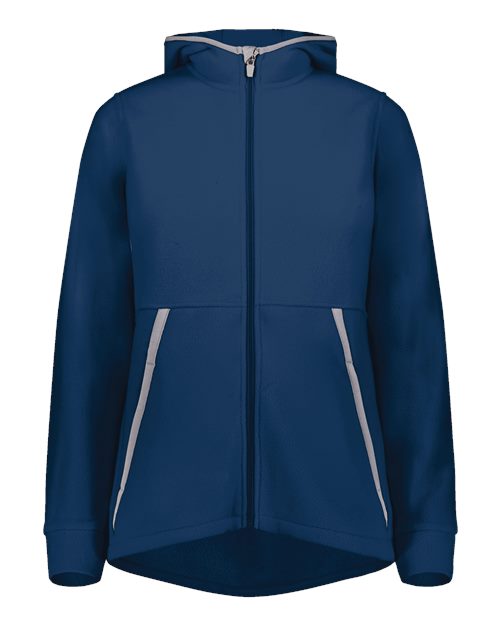 Augusta Sportswear Women's Eco Revive™ Polar Fleece Hooded Full-Zip Jacket - Navy