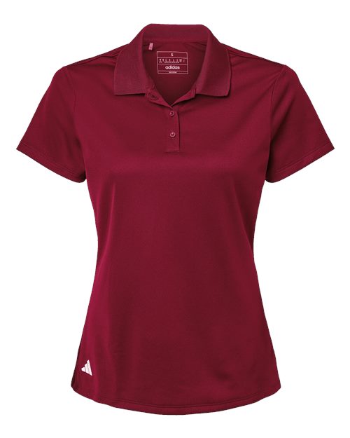 Adidas Women's Performance Piqué Polo - Collegiate Burgundy