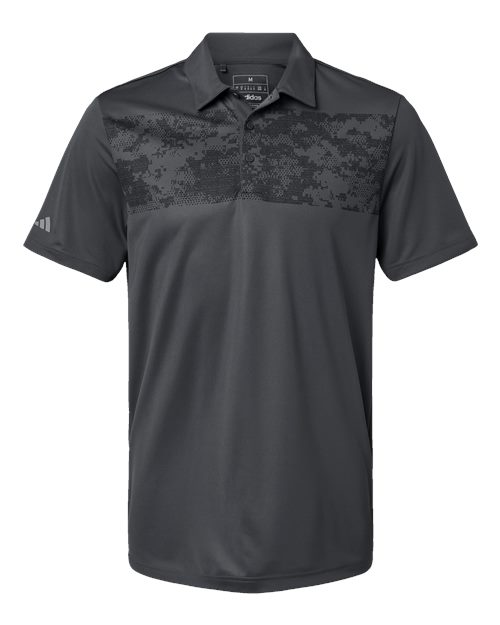 Adidas Men's Camo Chest Print Polo - Grey Six