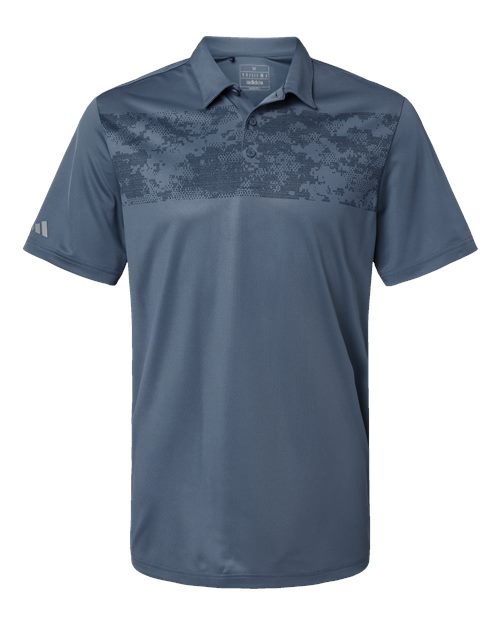 Adidas Men's Camo Chest Print Polo - Tech Ink