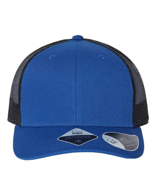 Atlantis Headwear Sustainable Trucker Cap - Royal/ Black
