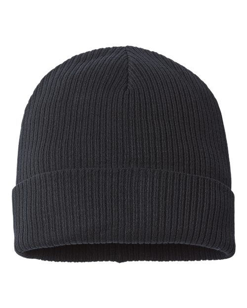 Atlantis Headwear Sustainable Cuffed Beanie - Black