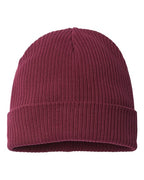Atlantis Headwear Sustainable Cuffed Beanie - Burgundy