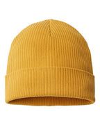 Atlantis Headwear Sustainable Cuffed Beanie - Mustard Yellow