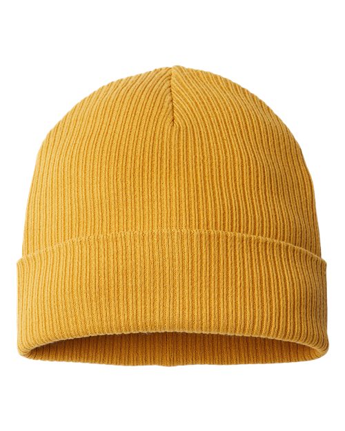 Atlantis Headwear Sustainable Cuffed Beanie - Mustard Yellow