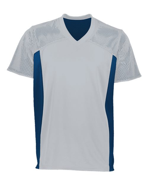Augusta Sportswear Youth Reversible Flag Football Jersey - Silver/ Navy