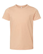 BELLA + CANVAS Youth CVC Jersey Tee (Part 1 of 2) - Heather Peach