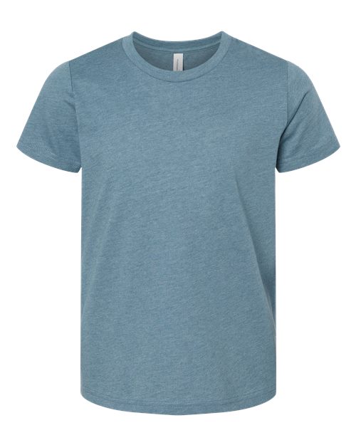 BELLA + CANVAS Youth CVC Jersey Tee (Part 1 of 2) - Heather Slate