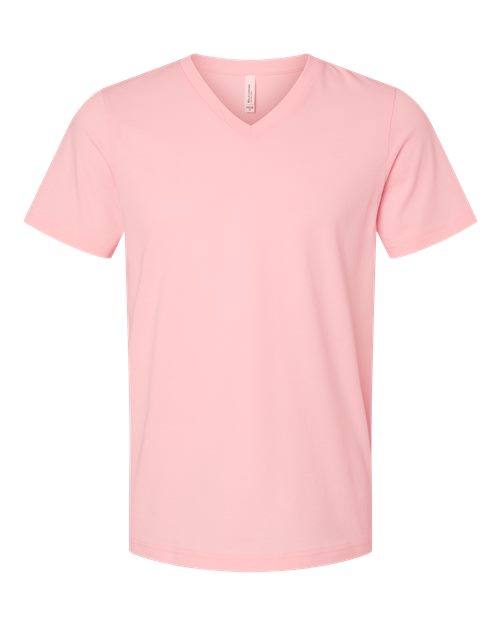 BELLA + CANVAS Unisex Jersey V-Neck Tee (Part 1 of 2) - Pink