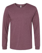 BELLA + CANVAS Heather CVC Long Sleeve Tee (Part 2 of 3) - Heather Maroon