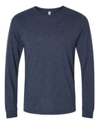BELLA + CANVAS Heather CVC Long Sleeve Tee (Part 2 of 3) - Heather Midnight Navy