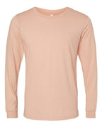 BELLA + CANVAS Heather CVC Long Sleeve Tee (Part 2 of 3) - Heather Peach