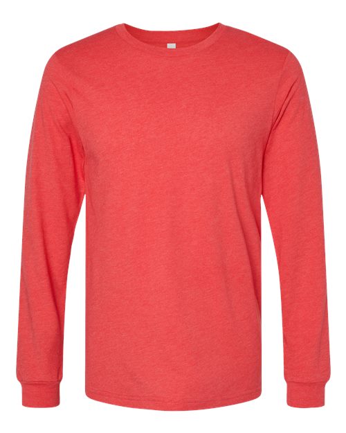 BELLA + CANVAS Heather CVC Long Sleeve Tee (Part 2 of 3) - Heather Red