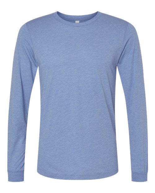 BELLA + CANVAS Unisex Triblend Long Sleeve Tee (Part 1 of 2) - Blue Triblend