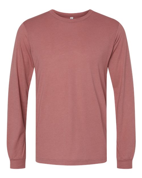 BELLA + CANVAS Unisex Triblend Long Sleeve Tee (Part 1 of 2) - Mauve Triblend