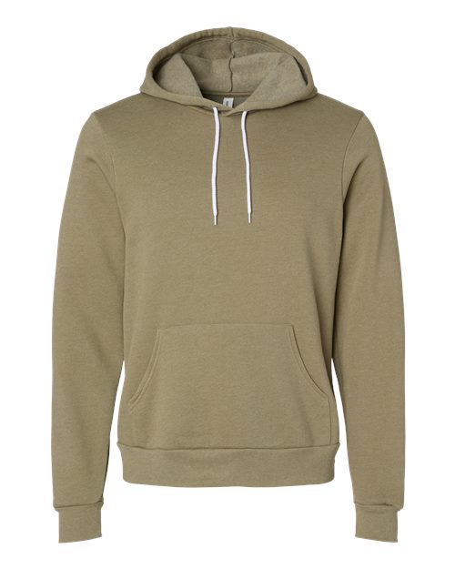 BELLA + CANVAS Unisex Sponge Fleece Hoodie Sweatshirt (Part 2 of 4) - Heather Olive