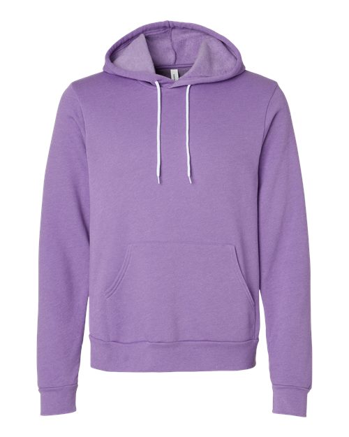 BELLA + CANVAS Unisex Sponge Fleece Hoodie Sweatshirt (Part 3 of 4) - Heather Team Purple