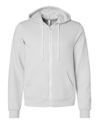 BELLA + CANVAS Unisex Sponge Fleece Full-Zip Hoodie Sweatshirt (Part 2 of 3) - Silver