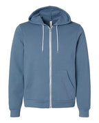 BELLA + CANVAS Unisex Sponge Fleece Full-Zip Hoodie Sweatshirt (Part 2 of 3) - Steel Blue
