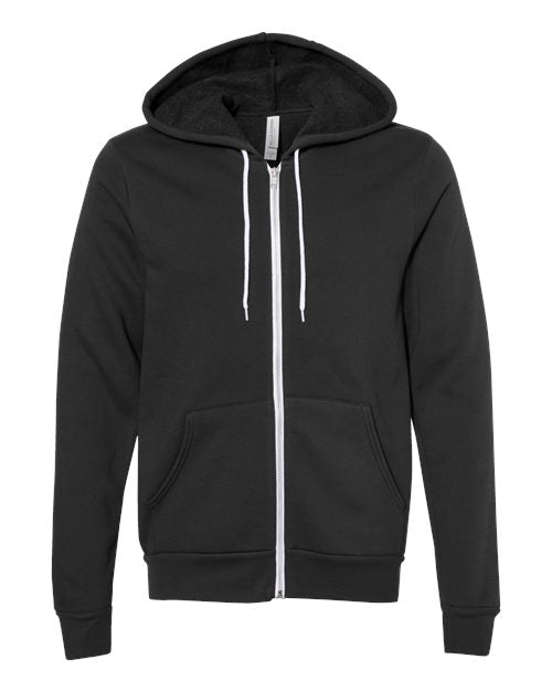 BELLA + CANVAS Unisex Sponge Fleece Full-Zip Hoodie Sweatshirt (Part 3 of 3) - Vintage Black