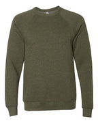 BELLA + CANVAS Unisex Sponge Fleece Raglan Crewneck Sweatshirt (Part 2 of 3) - Heather Olive
