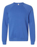 BELLA + CANVAS Unisex Sponge Fleece Raglan Crewneck Sweatshirt (Part 2 of 3) - Heather True Royal