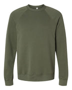 BELLA + CANVAS Unisex Sponge Fleece Raglan Crewneck Sweatshirt (Part 2 of 3) - Military Green