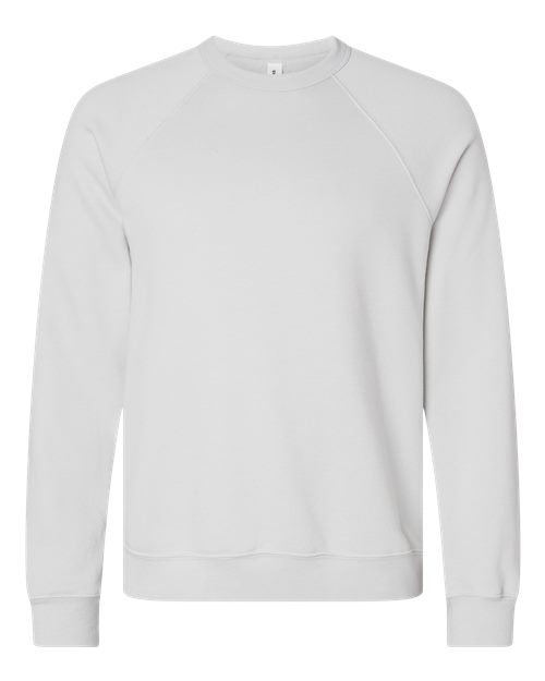 BELLA + CANVAS Unisex Sponge Fleece Raglan Crewneck Sweatshirt (Part 3 of 3) - Silver
