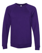BELLA + CANVAS Unisex Sponge Fleece Raglan Crewneck Sweatshirt (Part 3 of 3) - Team Purple