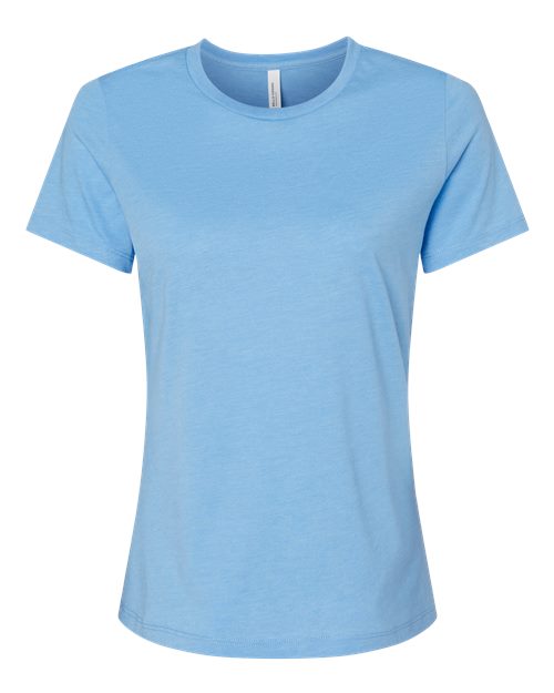 BELLA + CANVAS Women’s Relaxed Fit Heather CVC Tee (Part 1 of 2) - Heather Carolina Blue