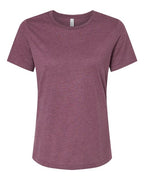 BELLA + CANVAS Women’s Relaxed Fit Heather CVC Tee (Part 1 of 2) - Heather Maroon