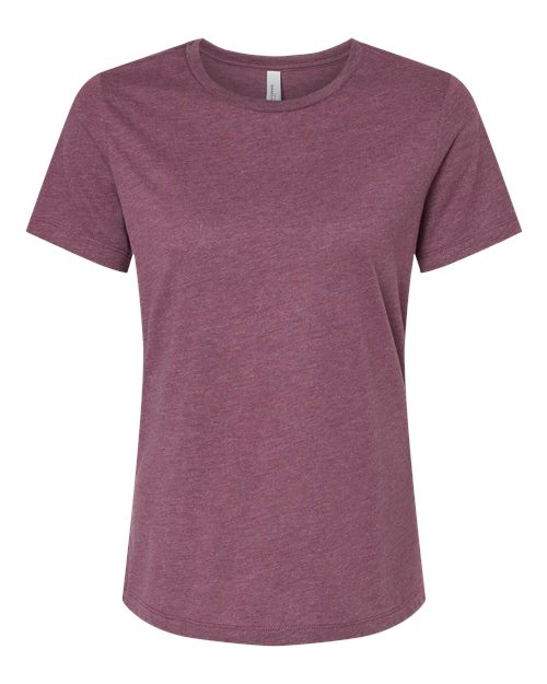BELLA + CANVAS Women’s Relaxed Fit Heather CVC Tee (Part 1 of 2) - Heather Maroon