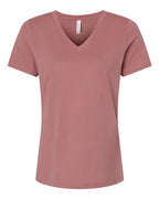 BELLA + CANVAS Women’s Relaxed Jersey V-Neck Tee - Mauve