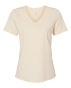 BELLA + CANVAS Women’s Relaxed Jersey V-Neck Tee - Natural
