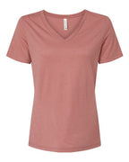 BELLA + CANVAS Women's Relaxed Triblend V-Neck Tee - Mauve Triblend
