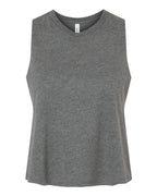 BELLA + CANVAS Women's Racerback Crop Tank - Deep Heather