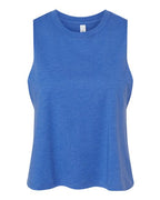 BELLA + CANVAS Women's Racerback Crop Tank - Heather True Royal