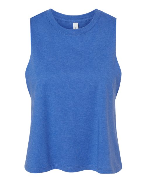BELLA + CANVAS Women's Racerback Crop Tank - Heather True Royal