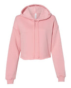 BELLA + CANVAS Women's Crop Hoodie Sweatshirt - Pink
