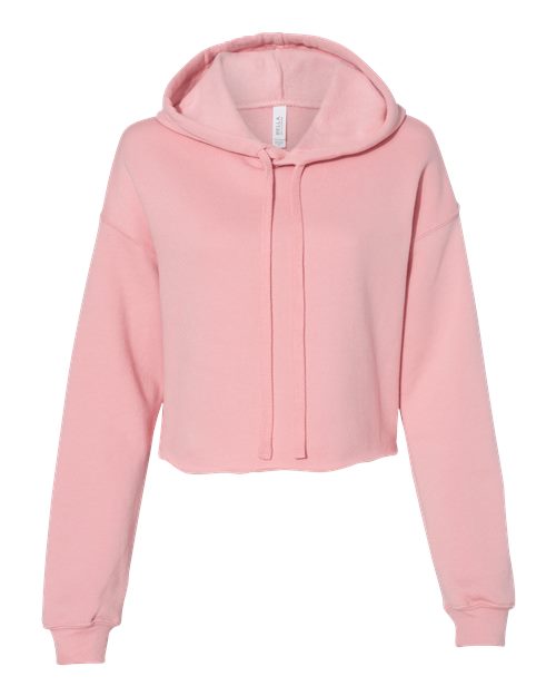 BELLA + CANVAS Women's Crop Hoodie Sweatshirt - Pink