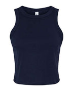 BELLA + CANVAS Women's Micro Rib Racer Tank - Solid Navy Blend