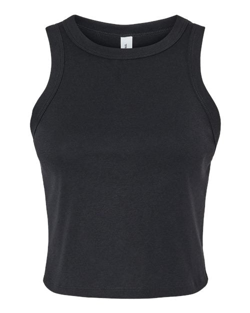 BELLA + CANVAS Women's Micro Rib Racer Tank - Solid Black Blend