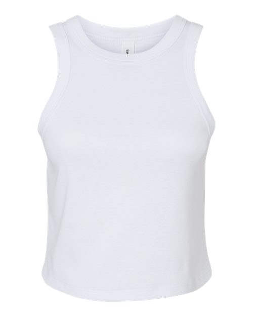 BELLA + CANVAS Women's Micro Rib Racer Tank - Solid White Blend