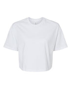 BELLA + CANVAS Women's Jersey Crop Tee - White