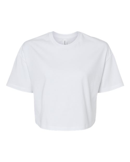 BELLA + CANVAS Women's Jersey Crop Tee - White