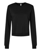 BELLA + CANVAS Women's Sponge Fleece Crewneck Sweatshirt - Black