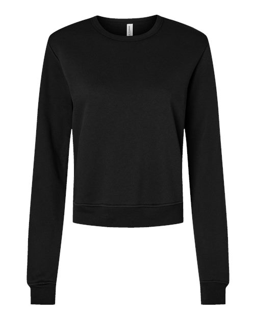 BELLA + CANVAS Women's Sponge Fleece Crewneck Sweatshirt - Black