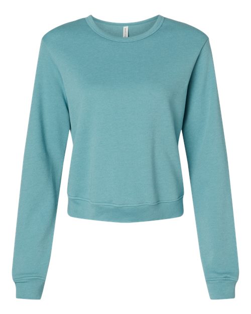 BELLA + CANVAS Women's Sponge Fleece Crewneck Sweatshirt - Heather Blue Lagoon
