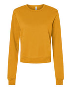 BELLA + CANVAS Women's Sponge Fleece Crewneck Sweatshirt - Heather Mustard